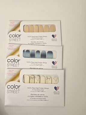​Color Street Nail Polish Strips Lot of 3 - Pop the Bubbly, Festival of Lights